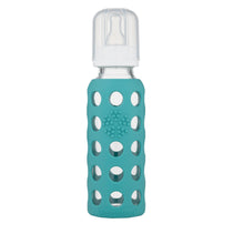 Cargar imagen en el visor de la galería, Mamadera 250 ml. Vidrio con funda de silicona